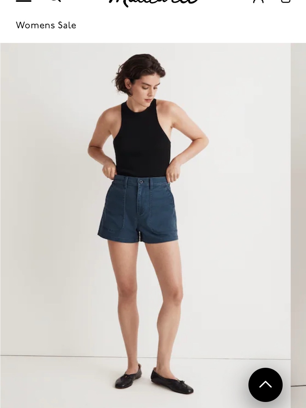 Madewell Blue High-Rise Jean Shorts